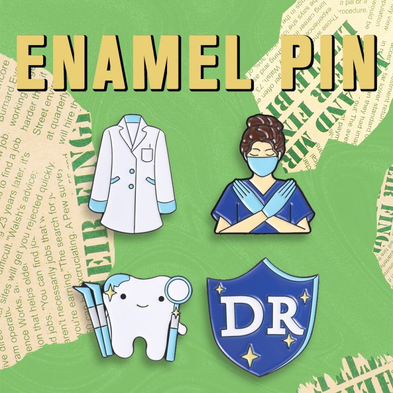 Medical Lab Worker - Pin Enamel Bertema Medis untuk Perawat,
