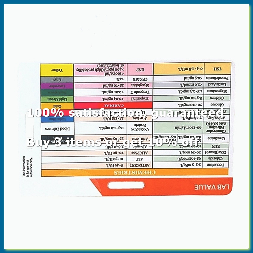Medical Lab Values - Kartu Lencana Nilai dan Urutan Pengambilan
