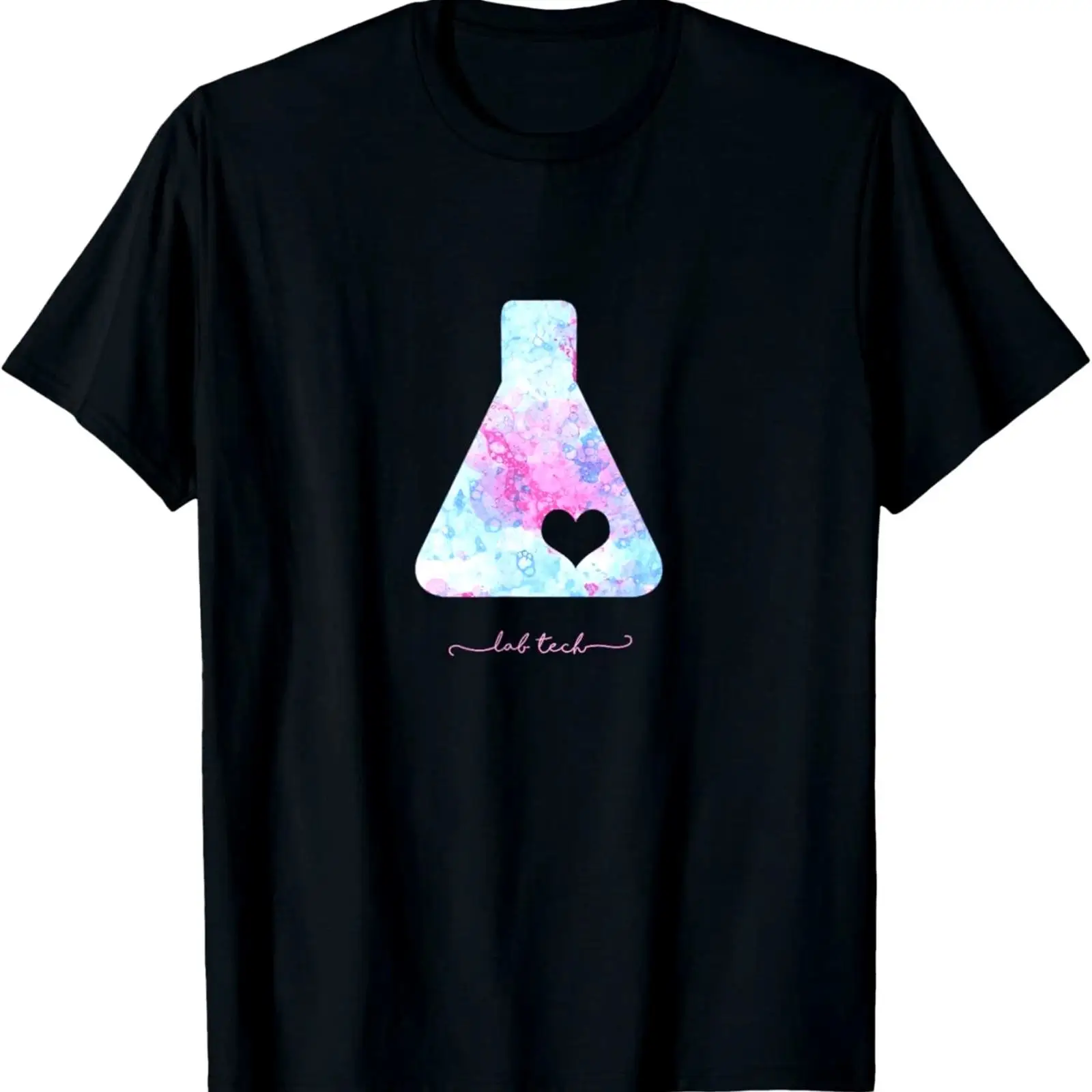 Medical Lab Tech - Kaos Beaker dengan Gambar Hati untuk