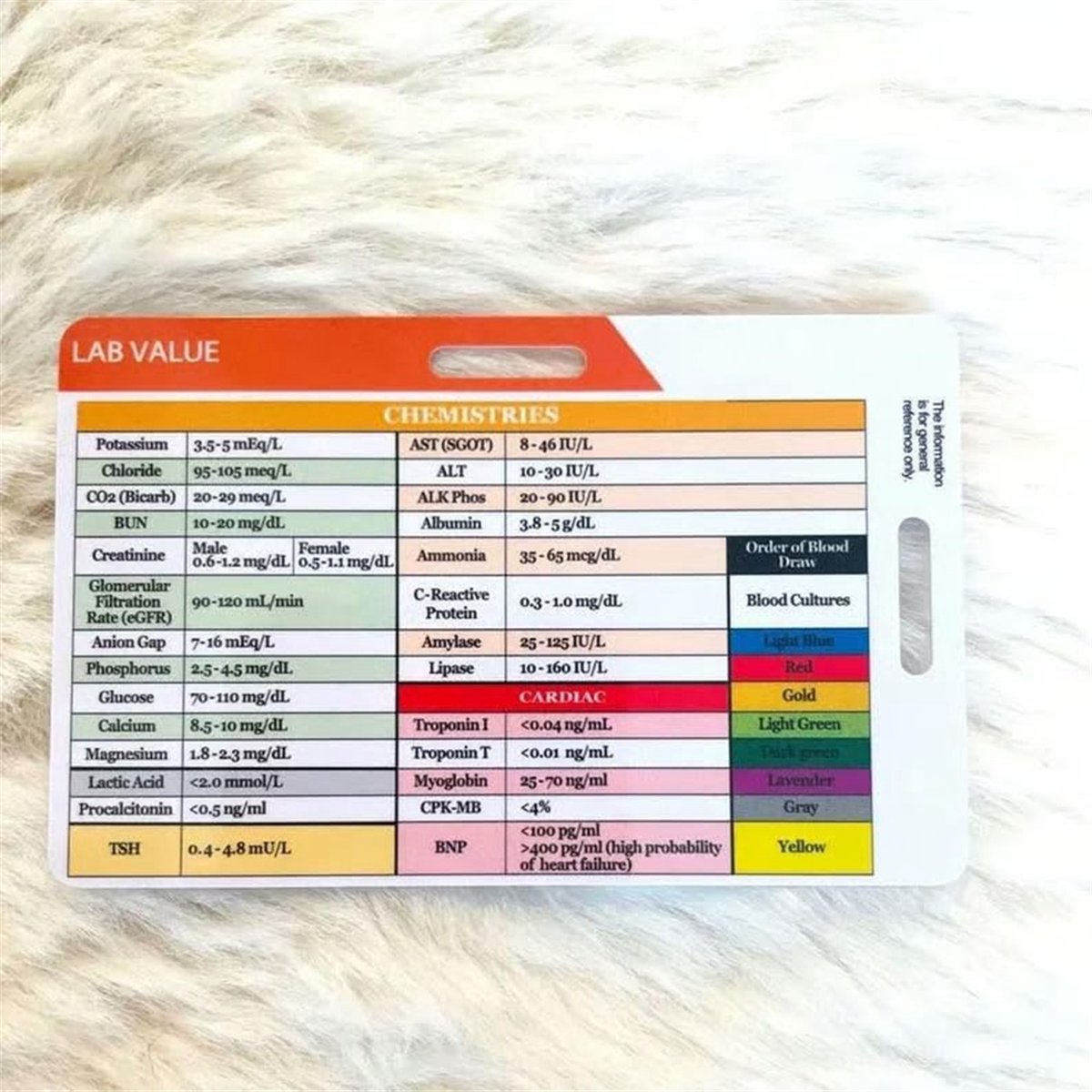 AA77 BARU Kartu Badge Nilai da - Medical Lab Values ulasan dan harga