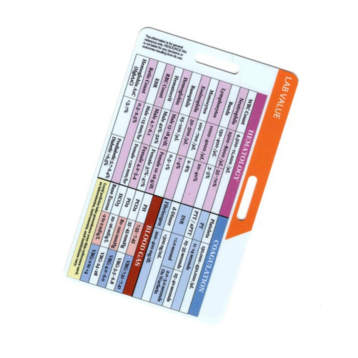 AA77 BARU Kartu Badge Nilai da - Medical Lab Values ulasan dan harga