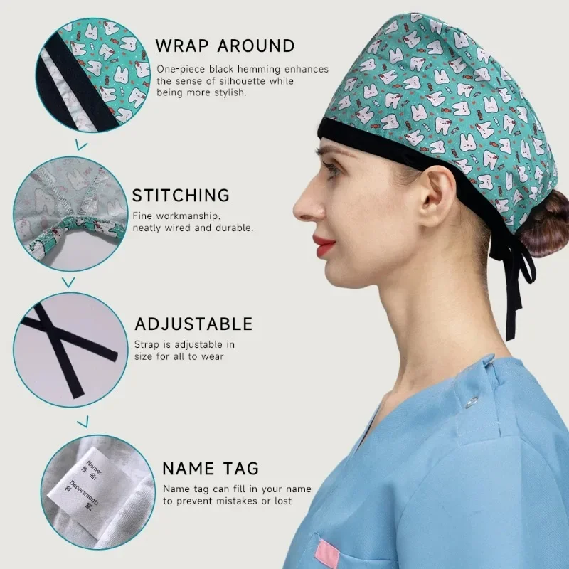 Topi Scrub kartun dapat disesu - Medical Lab Work ulasan dan harga