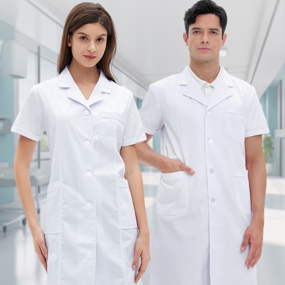 Jas Lab Dokter Lengan Pendek u - Medical Lab Worker ulasan dan harga