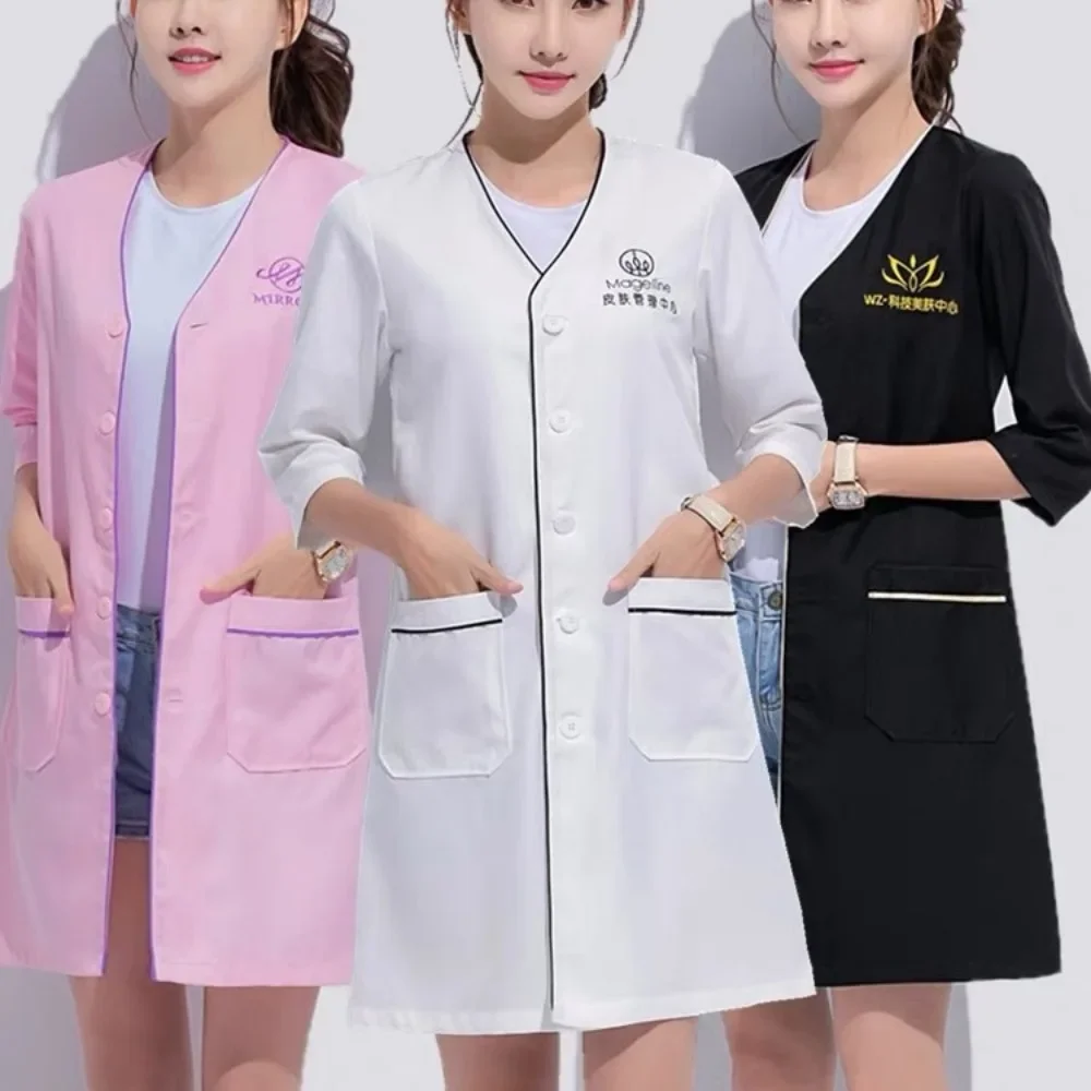 Seragam Kecantikan Logo Kustom - Medical Lab Work ulasan dan harga