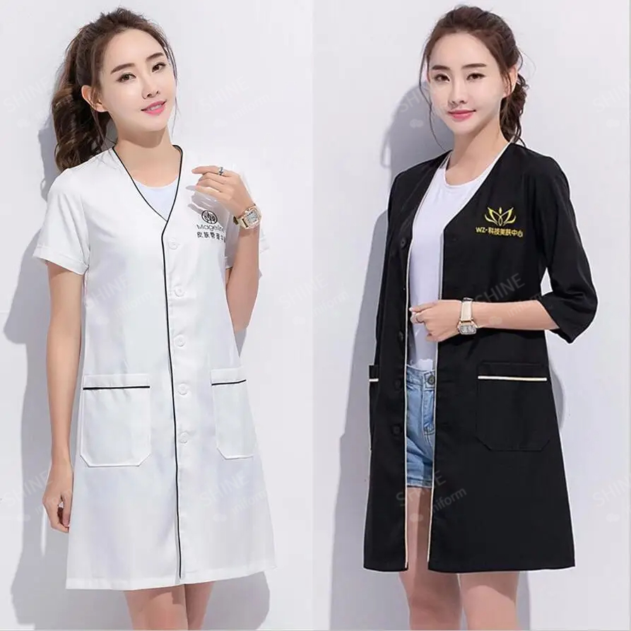 Seragam kecantikan kustom Logo - Medical Lab Work ulasan dan harga